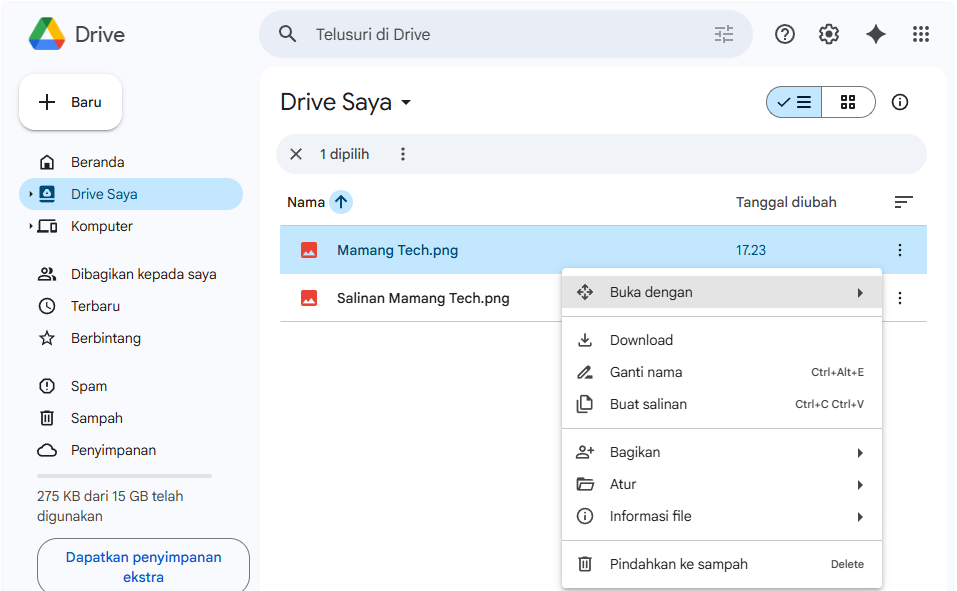 Cara Menghapus File di Google Drive